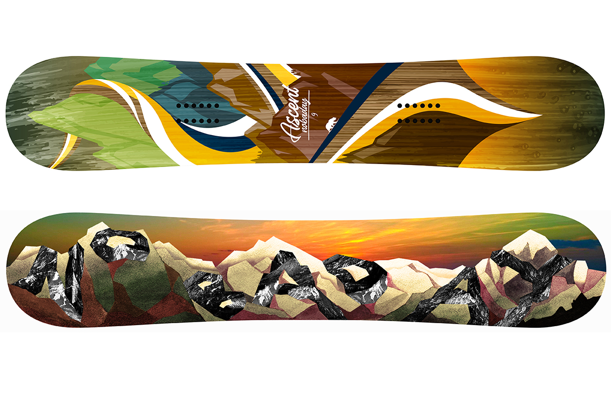 snowboard design dusk and dawn