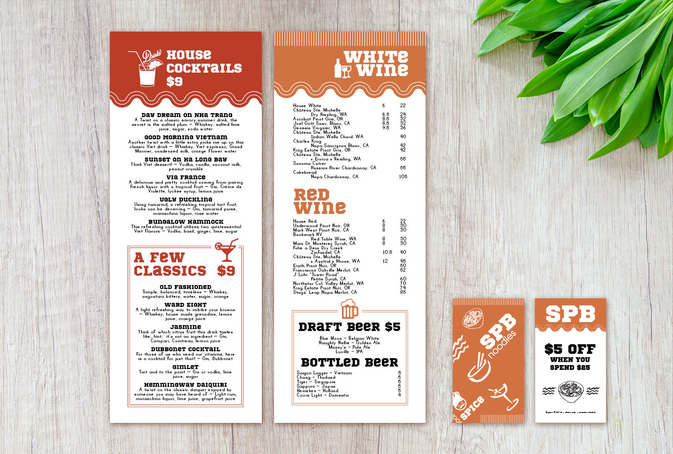 branding design for menu